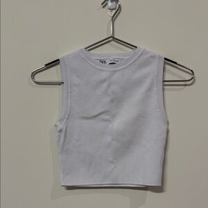 Zara Classic White Crop Top